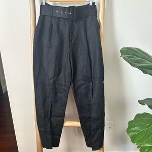 Zara Black Linen Trousers